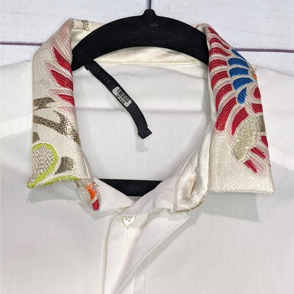 Haider Ackermann Short Sleeve Buttons Down Shirt White Women's Size 40 US Medium - Picture 7 of 15